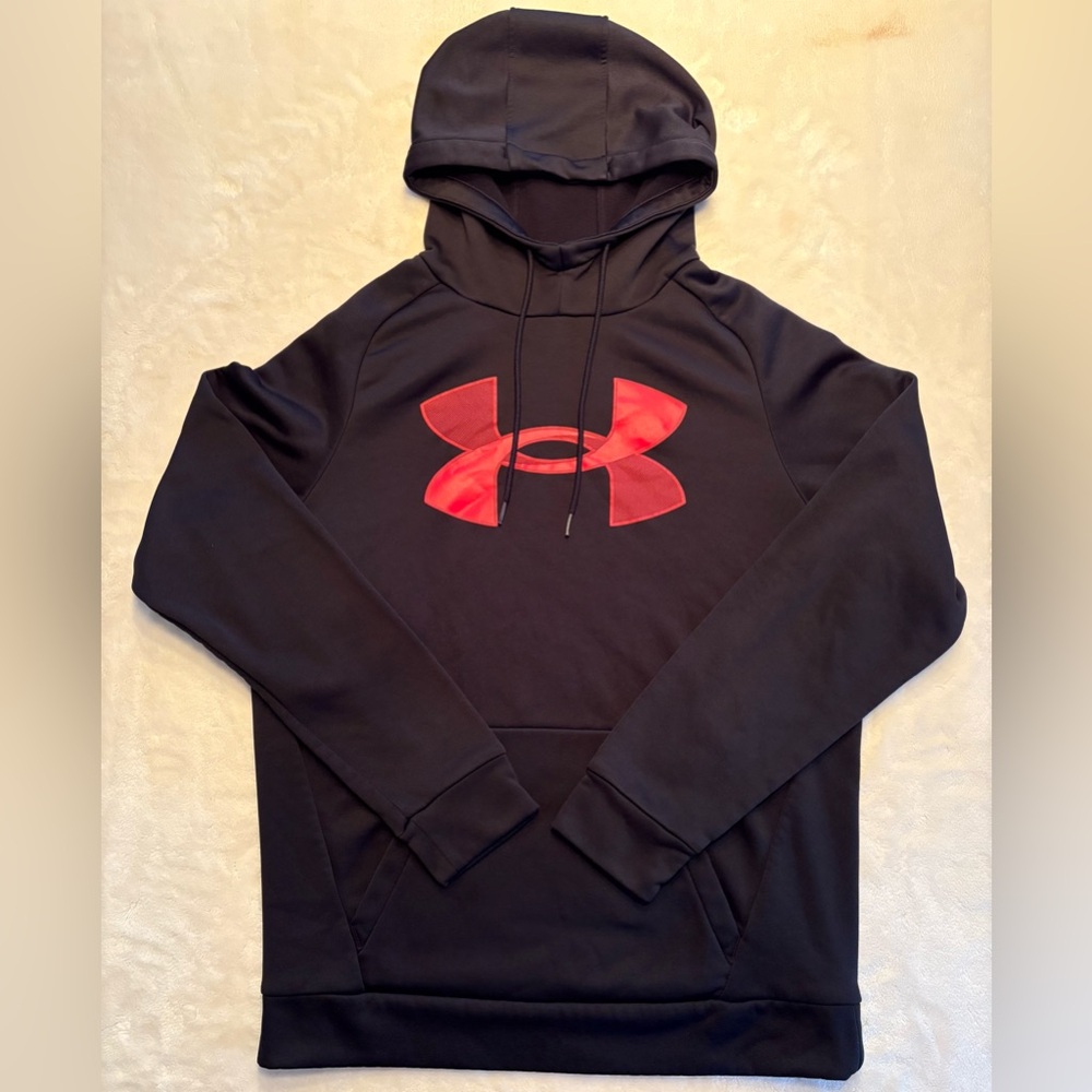 Under Armour | Small | Black & Red Loose Fit Workout Athletic Activewear Hoodie